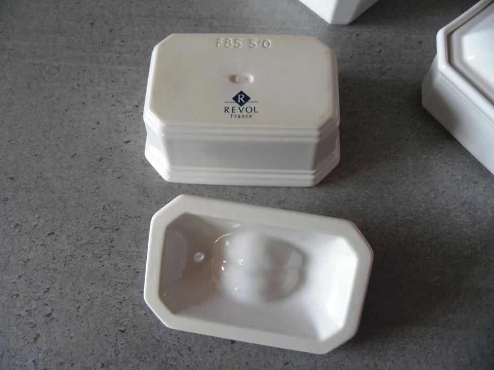 lot de 4 petites terrines en porcelaine blanche Revol - Photo 3/4