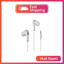Accessonico Long Wired Headphones Earbuds Cord Earphones for TV PC 10FT 3 Meter