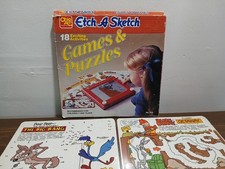 Vtg 1981 Etch A Sketch 18 Activity Sheets Set W/ Box 516 Reusable Ohio Art