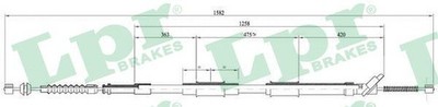 LPR Seilzug, Feststellbremse C0874B für TOYOTA