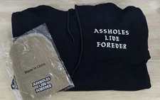 Men's ASSHOLES*S Live Forever Pullover Hoodie Sweatshirt Size S