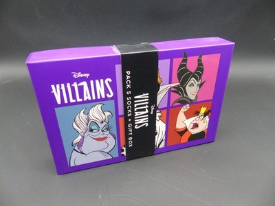 Elbenwald Socken 5er-Set Disney Villains Bad Girls Sneaker Geschenkbox Gr. 39-42