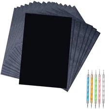 50 Sheets Carbon Transfer Paper - Black Graphite, 8.3 X 11.8 Inch, Inc