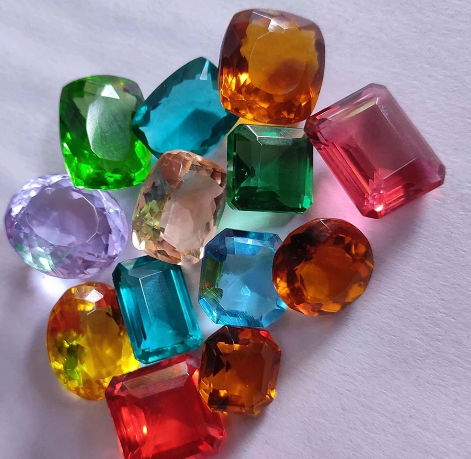 Citrine, Topaz, Amethyst & Alexandrite Gemstone Mix Color & Cut Gemstones Lots - Image 4 of 4