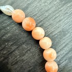 14K Solid Gold Pink Coral Angel Skin Beads Bracelet 7.25 Inches. — photo 6
