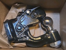 8 Ton Pintle Hook And 2 Ball Trailer Hitch Black Tow Capacity 16000lbs New