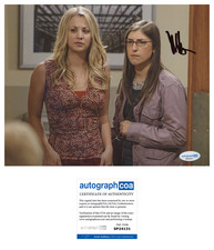 Mayim Bialik Signed THE BIG BANG THEORY Amy Farrah Fowler 8x10 Photo ACOA B