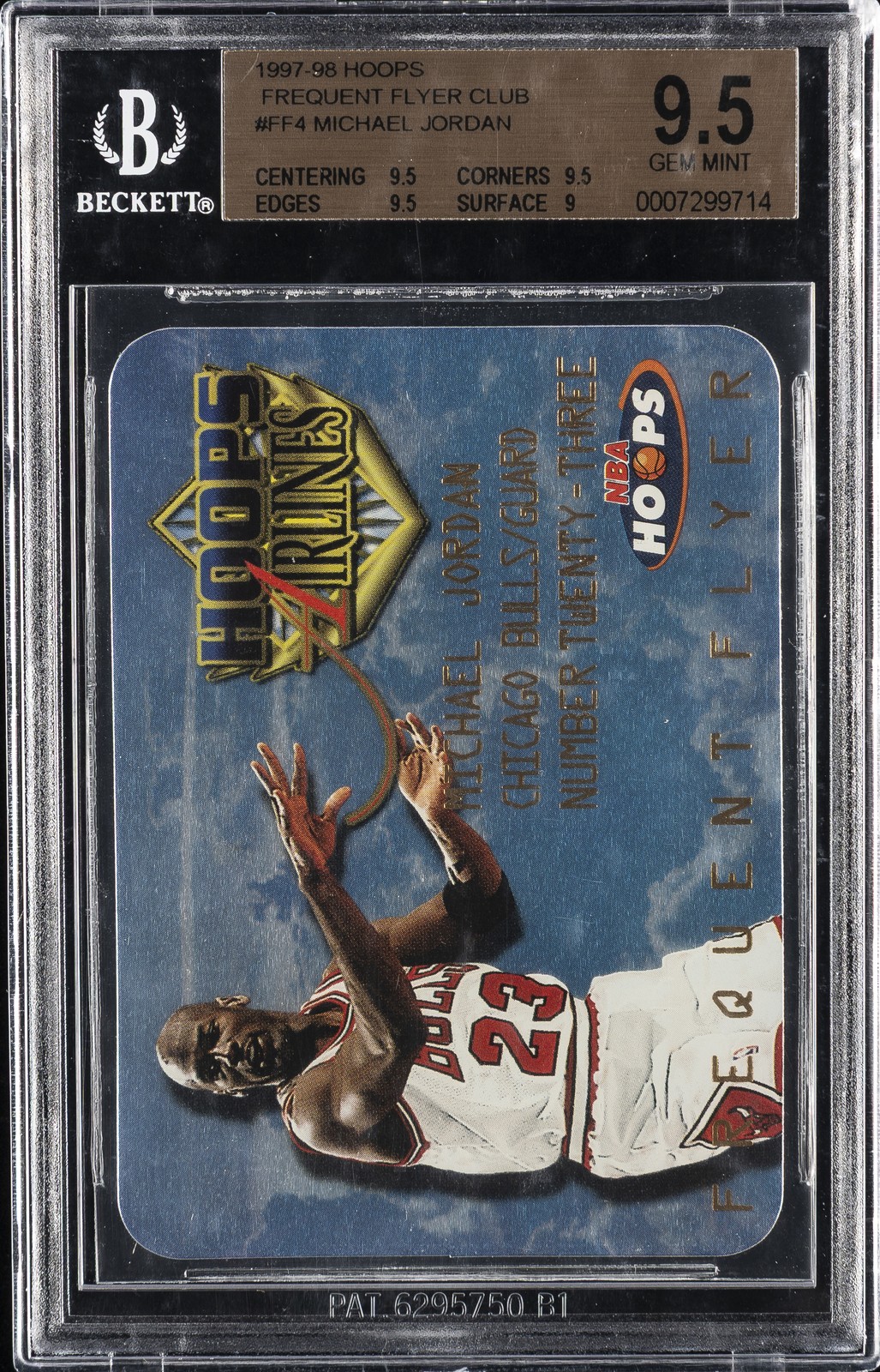 Michael Jordan 1997 Hoops #4 Frequent Flyer Club Price Guide