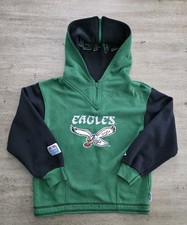 Vintage 90s Philadelphia Eagles Embroidered Hoodie Sweatshirt Sz Youth S 8/10