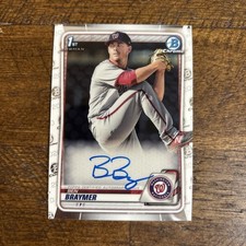 Topps bowman Chrome 2020 Ben Braymer Autographed Card