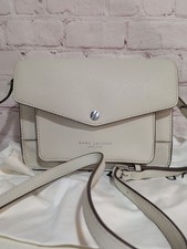 Marc Jacobs New York Bone White Saffiano Leather Envelope Crossbody Bag Dust Bag