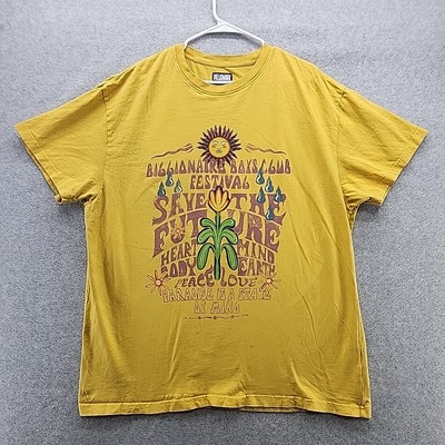 Billionaire Boys Club Clothing for Men BB Festival Short Sleeve Cotton Yellow