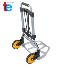 264Lbs Alloy Steel Luggage Trolley Cart with Telescoping Handle and PP EVA Wheel