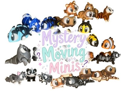 Mystery Mini Pocket Pets | 3D gedruckte artikulierende Mini Baby Tier Bündel