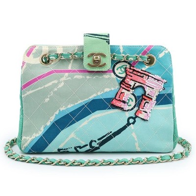 Chanel Coco Cruise Line Arc de Triomphe Paris Map Canvas Sequin Bead C [SKU:69]