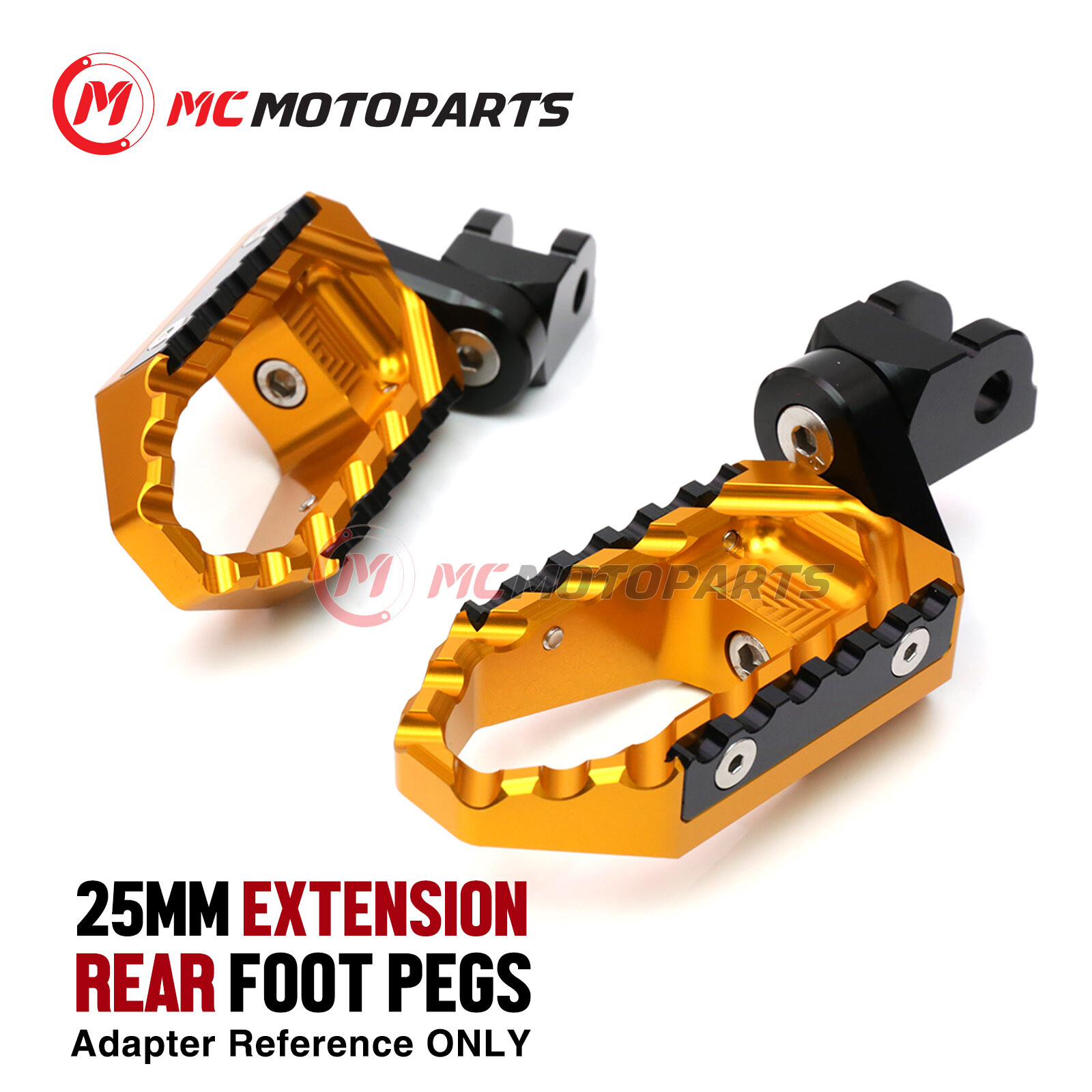 Gold CNC Footpegs Rear TRC 25mm Lower For Kawasaki Ninja 250R 0812 11