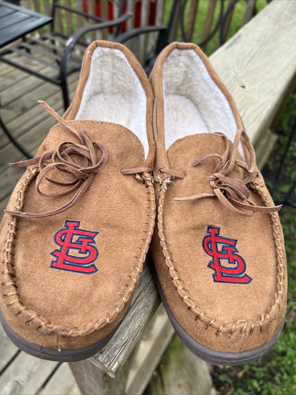 SAOLA Pantofole mocassino MLB da uomo marrone chiaro con suola in gomma dura