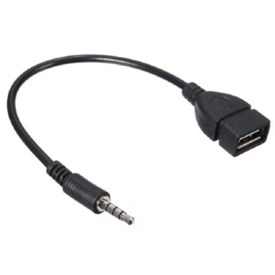 Adaptateur câble prise jack audio 3.5 mm à USB femelle clé USB Udisk autoradio - Photo 1/4