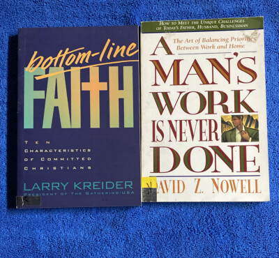 2 Book Lot    /Bottom-Line Faith : Ten Characteristics of Committed Christians