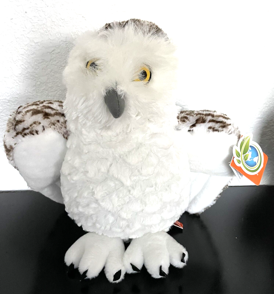 Wild Republic Plush Snowy Owl Hedwig Stuffed Animal White Brown