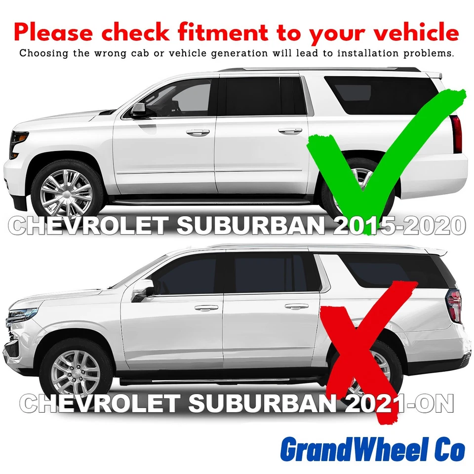 Guarda chuva viseiras de ventilação sombra para 2015-2020 Chevrolet (Chevy) Suburban - Imagem 3 de 4