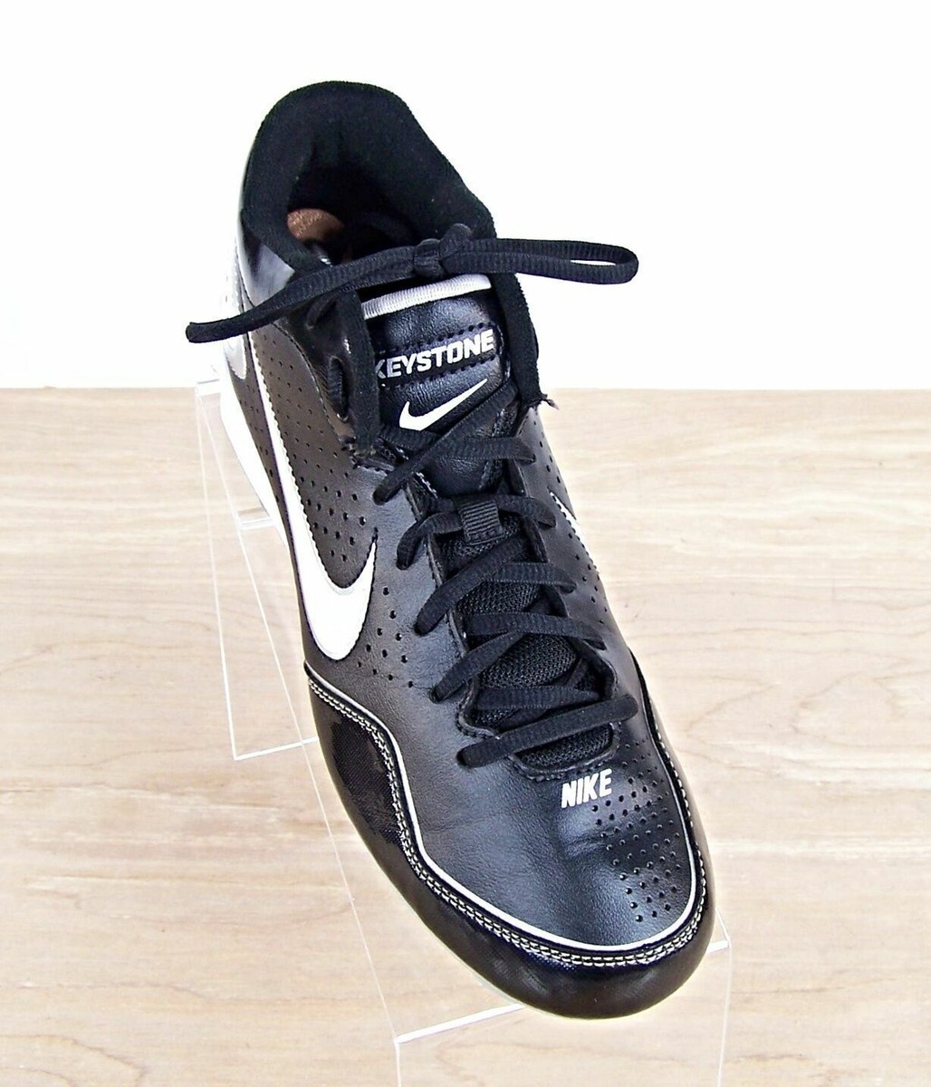 Nike Shoes Mens 11 Baseball Cleats Keystone 3/4 Black Leather Sport Athletic Nike Diamond Fly Keystone Cleat Black/White | Hibbett main image 3