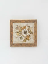 Vtg Santerno Imola framed tile Art Home Decor retro kitchen trivet Italy