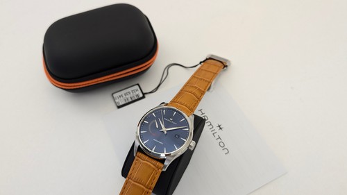 Hamilton Jazzmaster 42mm Men's Watch Power Reserve Auto Blue Dial H32635541 - Picture 6 of 15