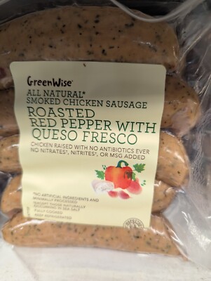 Greenwise Red Pepper with Queso Fresco Chicken Sausage 12 Oz (4 Pack)