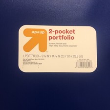 Blue Plastic Folders 2 Pocket Up Up 2-Pocket Poly Portfolios Lot Of 45