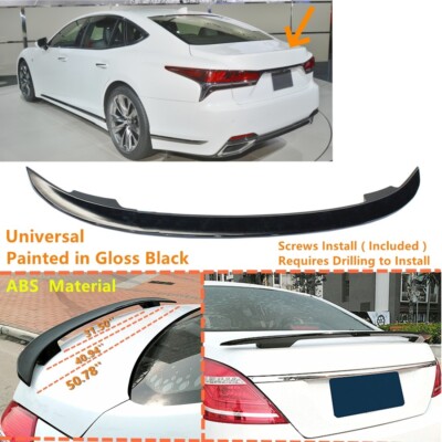 Fit For 2018-2024 Lexus LS LS500 Trunk Spoiler Wing Glossy Black