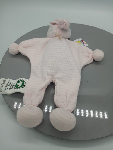 Under the Nile Stuffed Plush 8" Baby Buddy Rag Doll Lovey Soft Organic Pink Dark - Picture 4 of 4