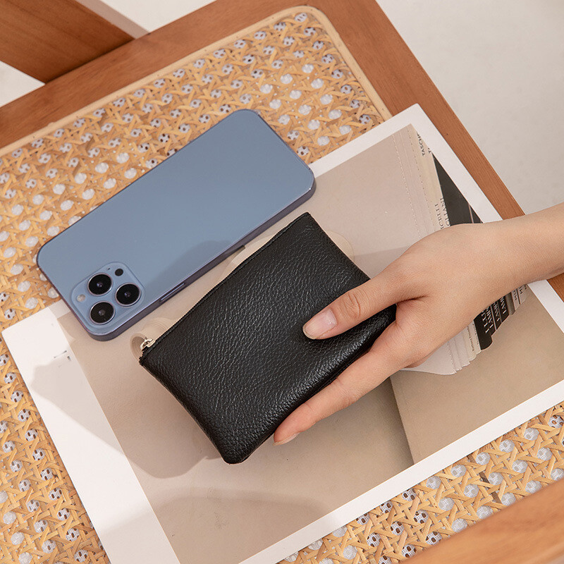 Praktischer Münzbeutel Für Herren - Kleine Geldbörse Mit Karabiner Für Unterwegs