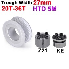 HTD 5M Timing Belt Pulley AF/Z21-Type 36T Bore 5-22mm For 27mm Wide Timing Belt
