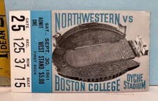 Sept 30, 1961 Northwestern v Boston College Football Ticket Stub 