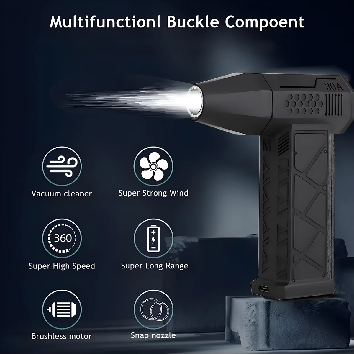 130000RPM Electric Air Duster Cordless Mini Jet Dry Blower