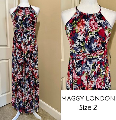 knee length dresses for ladies London Times Flutter Sleeve Smocked A-Line Maxi Dress in Plum/Pink at Nordstrom Rack, Size 16 main image 0