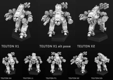 BSW Bushwacker "Teuton" Alt Mech For Battletech  Miniatures (PMW)