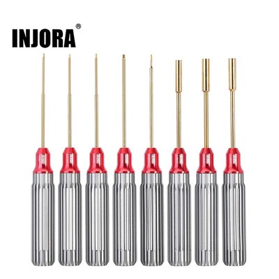 INJORA HSS Hex Screwdriver Nut Driver Tools for 1/18 1/24 SCX24 AX24 TRX4M FCX24