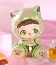 Liila Toys x Leboo Studio Pai Pai Lucky Cat GREEN OIL SPILL 💚🐱 PVC Figure NEW 