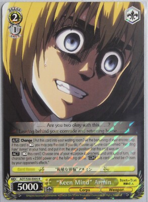 ''Keen Mind'' Armin AOT/S50-E005 R Foil NEW Weiss Schwarz A.O.T. Vol.2