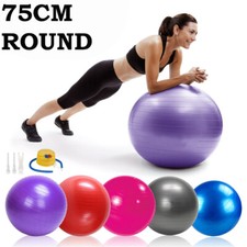 Yoga Ball 75cm Swiss Ball for Balance Core Fitness Strength Pregnancy Workout