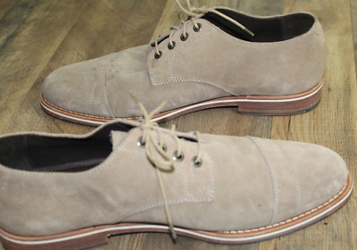 HELM BRADLEY MEDIUM Tan Light Brown SUEDE CAP TOE SHOES 13M