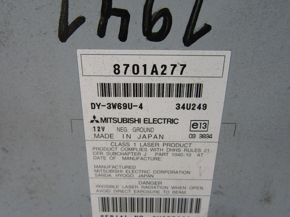 MITSUBISHI PUTLANDER II 2008 8701A277 AM FM Radio CD Player AUTORADIO - Bild 3 von 4