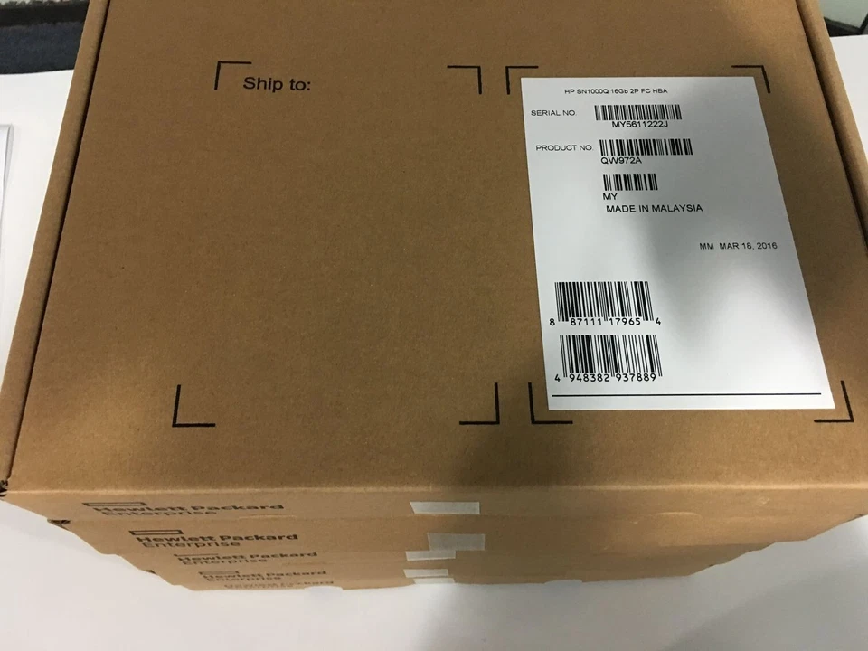 QW972A HP StoreFabric SN1000Q 16GB 2-port PCIe FC HBA 699765-001 Both brackets - Image 4 of 4