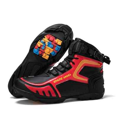 Men Women Motorcycle Boots Protective Gear Shift Rubber Sole Motocross Boots