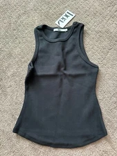 Boa Because of alice Heavy Ribbed Racer Top Women’s Black Size L