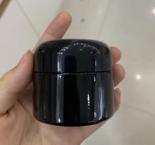 x8 Black Myron Glass  Jars for Creams and Cosmetics Empty With Lids 30ml/gm