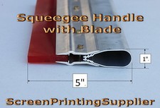 6" Screen Printing Squeegee -Aluminum Handle with 75 Single Duro Blade