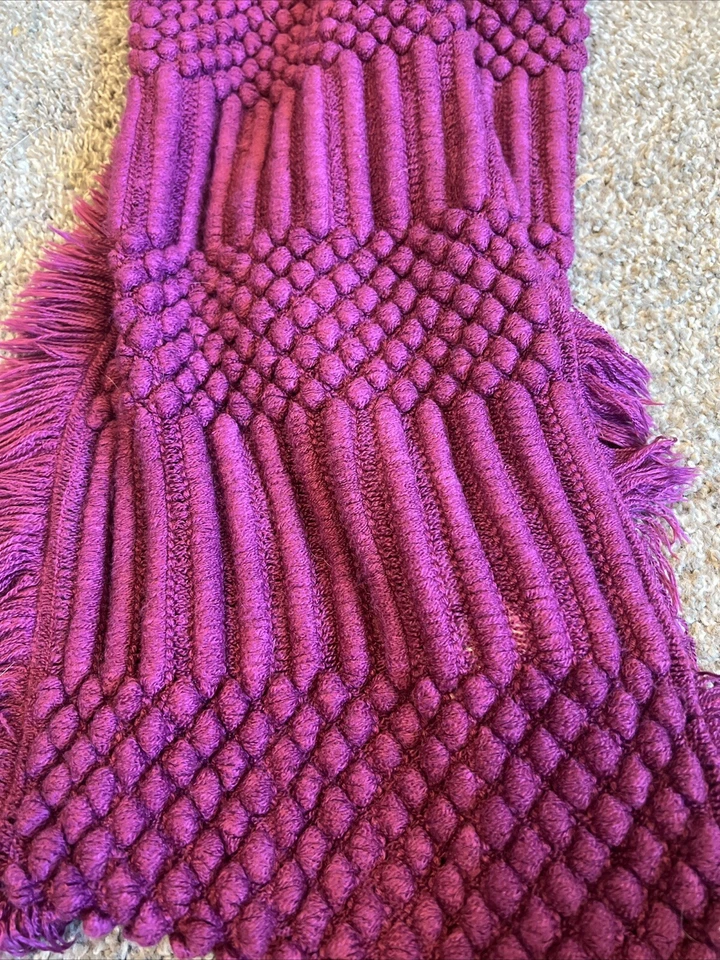 Bufanda de cuello infinito magenta tejido loft para mujer ~ talla única Foto 4 de 4